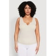 thumbnail image 2 of Womens Plus Size Seamless Notch Neck Tank Top, 2 of 5