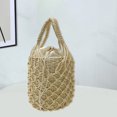 thumbnail image 3 of Wiywef Woven Women Handbag Female Straw Mesh Bag Summer Beach Bags Handmade Bucket Net Bag Rattan Knitte -handle Tote, 3 of 7