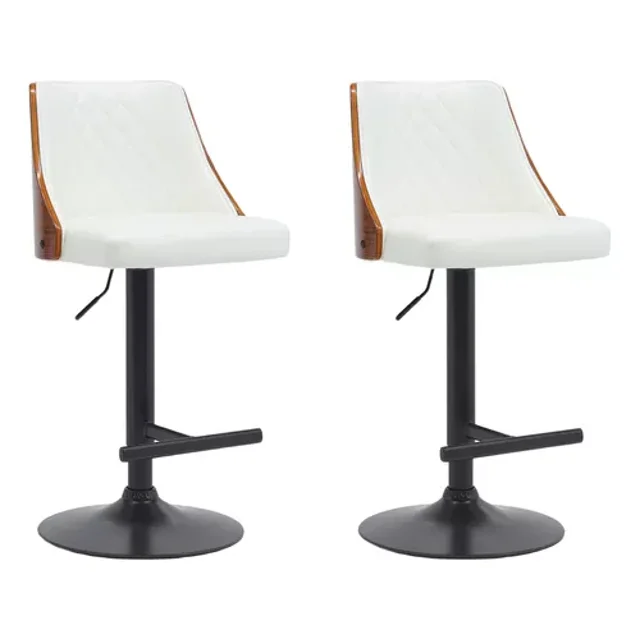 Set 2 Bancos Altos Barra Desayunador Cocina Giratorio Premium