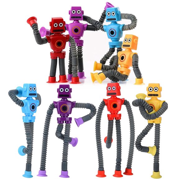 Robot de juguete Fidget Toy Whongkidz Pop Tubes para niños, 8 unidades