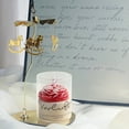 thumbnail image 2 of Fiudx Vela Romántica con Aroma a Peonía, Diseño Artesanal de Cera, Fragancia Duradera, Elegante Decoración Del Hogar, Regalo Ideal para San Valentín, Cumpleaños y Ocasiones Especiales. Tamaño: 8 X 6,, 2 of 7
