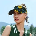thumbnail image 5 of Gaeub Sunflowers And Blue Flower Printed Sport Sun Visor Hats ,Adjustable Empty Top Sunscreen Visor Cap for Women and Men, 5 of 7