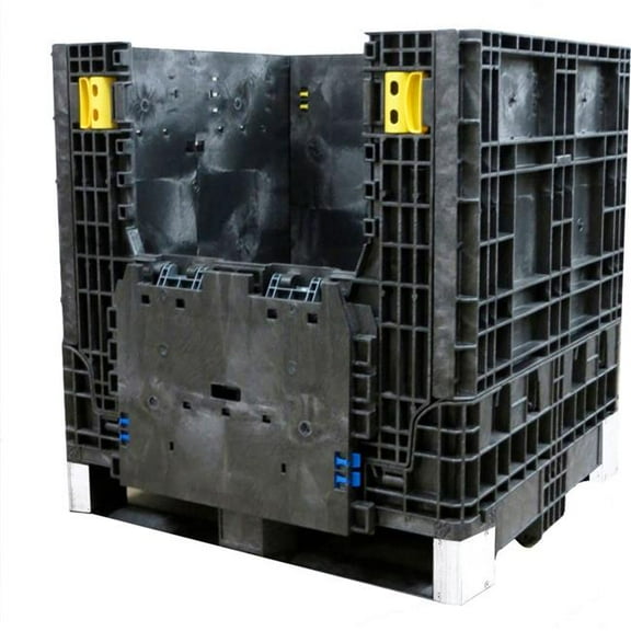Buckhorn Collapsible Bulk Container 2 Drop Doors 32""L x 30""W x 25""H 1800 lb.