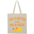 thumbnail image 3 of Inktastic Life's Better Mac & Cheese Tote Bag, 3 of 5