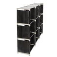 thumbnail image 3 of Svebake 3 Tiers 9 Compartments Black Bookcase, Multifunctional Storage Shelf for Home and Office, 3 of 6