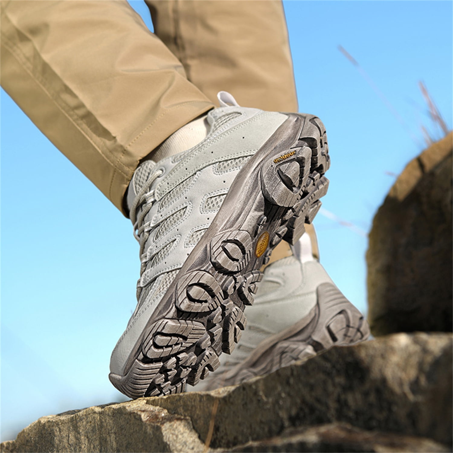 YOURDIARY Mens Gym Shoes Thick Sole Lace-Up Hiking Shoes Sports Running Sneakers