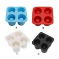 thumbnail image 4 of Unatoiry Ice Making Mould Low Temperature Resistance Spherical Ice Model Four Hole Design Portable Square Tray Streamline Appearance No.4 1Set, 4 of 6