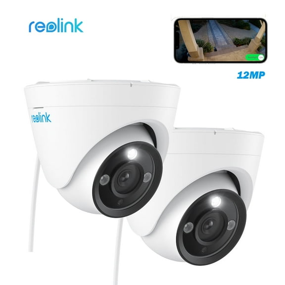 Reolink 2pcs 12MP PoE IP Camera Outdoor Dome Surveillance Cameras Pet Detect Color Night 2-Way Talk