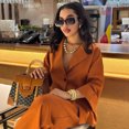 thumbnail image 5 of AURA Women Two Piece Outfit Set Casual Shirt High Waist Pants Summer S-XXL, 5 of 9