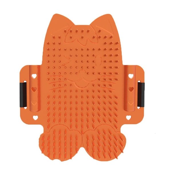Cepillo de Pelo para Gatos 2 Paquetes de Cepillos de Pared para Gatos Cepillo de Baño con Herramienta de Auto Masaje para Gatos Largos y Cortos y Perros Naranja Todo Tipo de Pelo