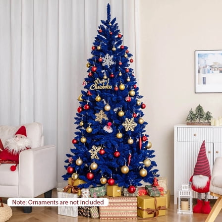 DRAZUNO 7 FT Artificial Christmas Tree w/900 Branch Tips 340 LED Lights 3 Lighting Modes