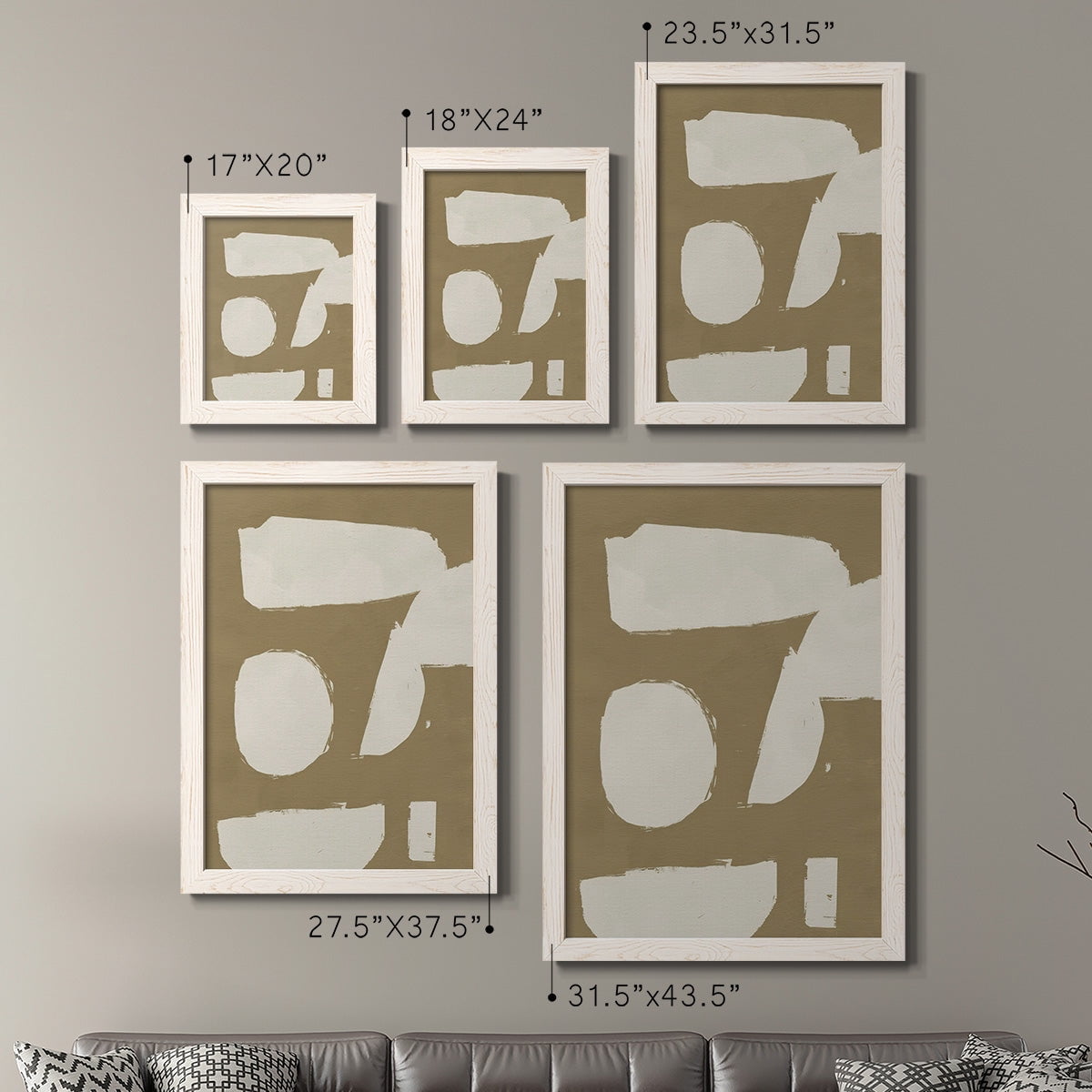 Chunky Abstract I - Premium Framed Canvas 2 Piece Set - Ready to Hang