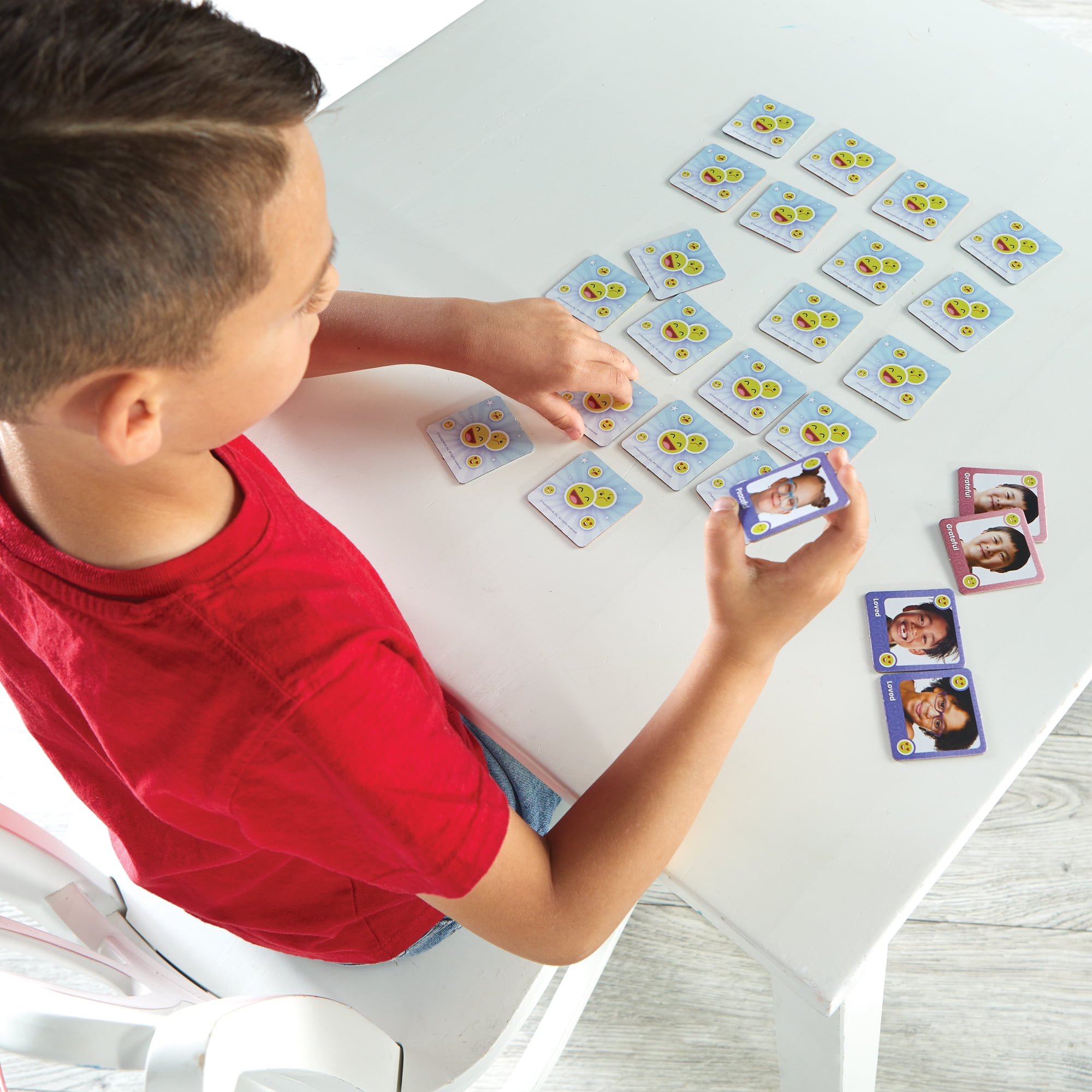 hand2mind Express Your Feelings Memory Match Child Card Game, Paper, 7.50" x 1.60" x 7.20", 80 Count