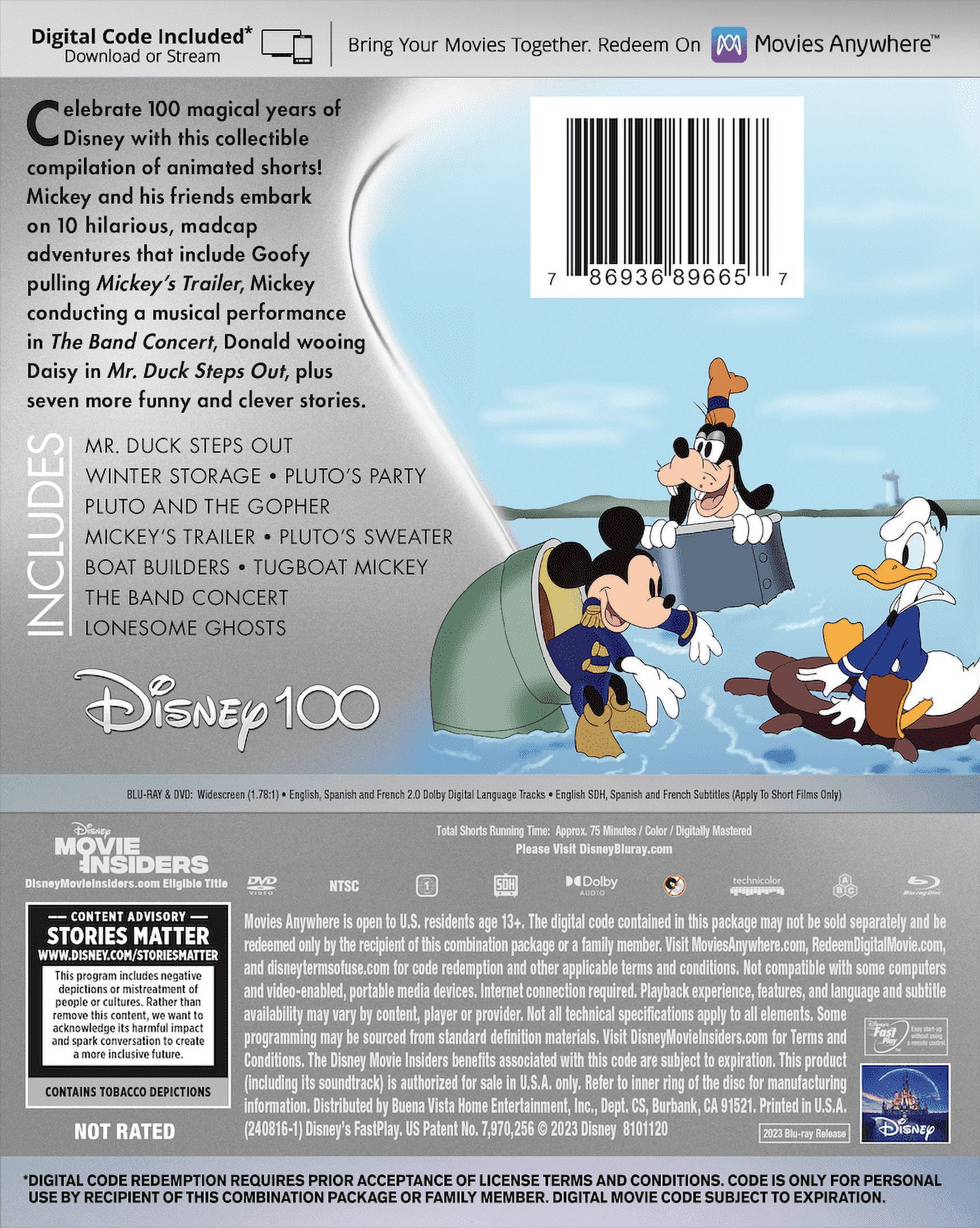 Mickey & Minnie - Disney100 Edition Walmart Exclusive (Blu-ray + DVD + Digital Code)