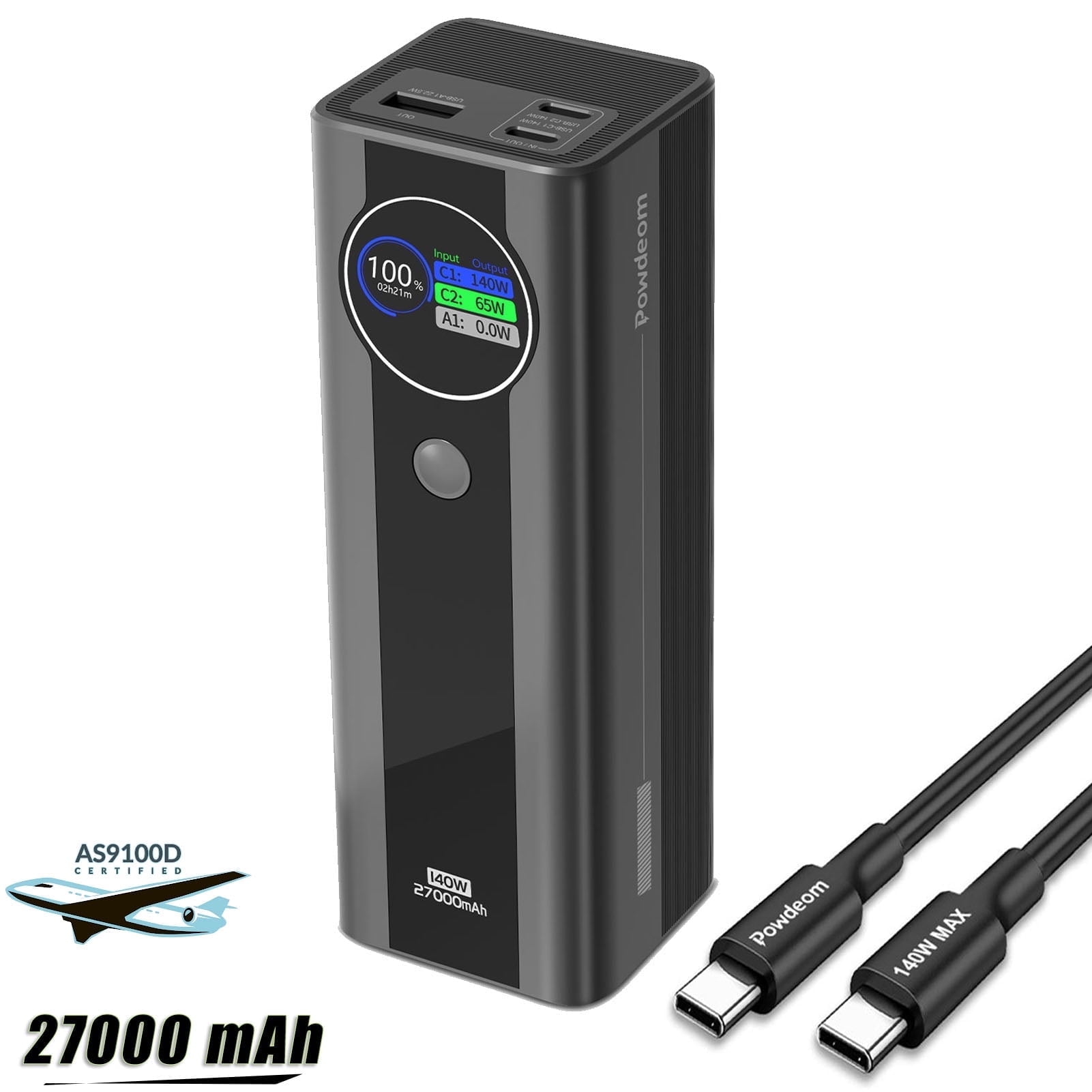 Anker Prime 27,650mAh Power Bank, 250W USB-C Portable Charger, 3