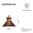 thumbnail image 2 of Plug In Ceiling Lights Dining Room Kitchen Island Metal Brown Antler Lamp Rattan Light Fixtures Ceiling Hanging, 2 of 4