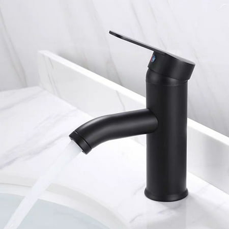 

Sufanic Single Handle Bathroom Basin Faucets Cold/Hot Mixer Basin Sink Tap Black