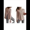 thumbnail image 3 of Camisetas Deportivas de Larga para Mujer, con Protección Solar UPF 50+, para Correr, Gimnasio, Secado Rápido Rosa Grisáceo XL, 3 of 9