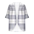 thumbnail image 6 of UVEASISHA Womens Kimono Cardigans,Kimonos for Women Plaid Print Lightweight Chiffon Kimonos Cardigan Puff Sleeve Loose Beach Wear Cover Up Blouse Tops 2025 Prime Sales Today,Blue,M, 6 of 6