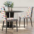 thumbnail image 2 of Colorful Grid Chair Covers Abstract Boho Dining Chair Cover Stretch Dining Chair Slipcover Removable Washable Kitchen Chair Cover Parson Chair Covers Set of 6 Living Room Chair Covers, 2 of 6