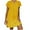 Yellow, variant on Jophufed Womens Summer Dresses Plus Size Short Sleeve V-Neck Casual Hot Vacation Solid Color Party Beach Mini Shirt Dress