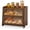 Brown, variant on Double Layer Bread Box for Kitchen Countertop, Large Breadbox Bread Container Storage with Acrylic Door, Wooden Farmhouse Bread Holder (Brown, Medim-15.7" L x 9.5" W x 13" H)