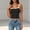 Black, variant on 2026New Women's Y2k Tank Top Buckle Scoop Neck Sleeveless Ribbed Fitted Going Out Tops Streetwear Festival Outfits(Grey,M)