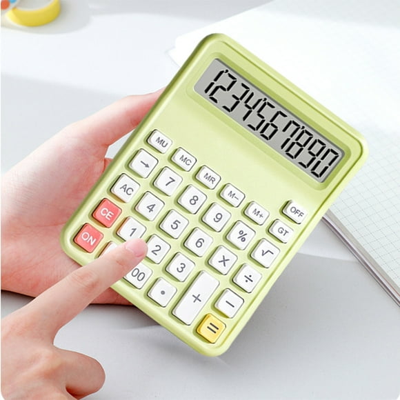 PEONAVET Plastics Calculator Basic Calculator Portable Silent Keyboard Suitable for School Office Home Simples Math Operations