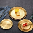 thumbnail image 2 of CIMAXIC Assiette de Fête 6 Pcs en Acier Inoxydable Vaisselle en Acier Inoxydable Fête Assiettes Adultes Réutilisables Assiettes de Camping, 5.51"X5.51"X0.35 Pouces, 2 of 5