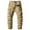 Khaki@GC@, variant on CONZONE Mens Cargo Pants Solid Color Y2K Buttons Straight Leg Cargo Pants for Men Lightweight Relaxed Fit Streetwear Workout Trousers With Pockets