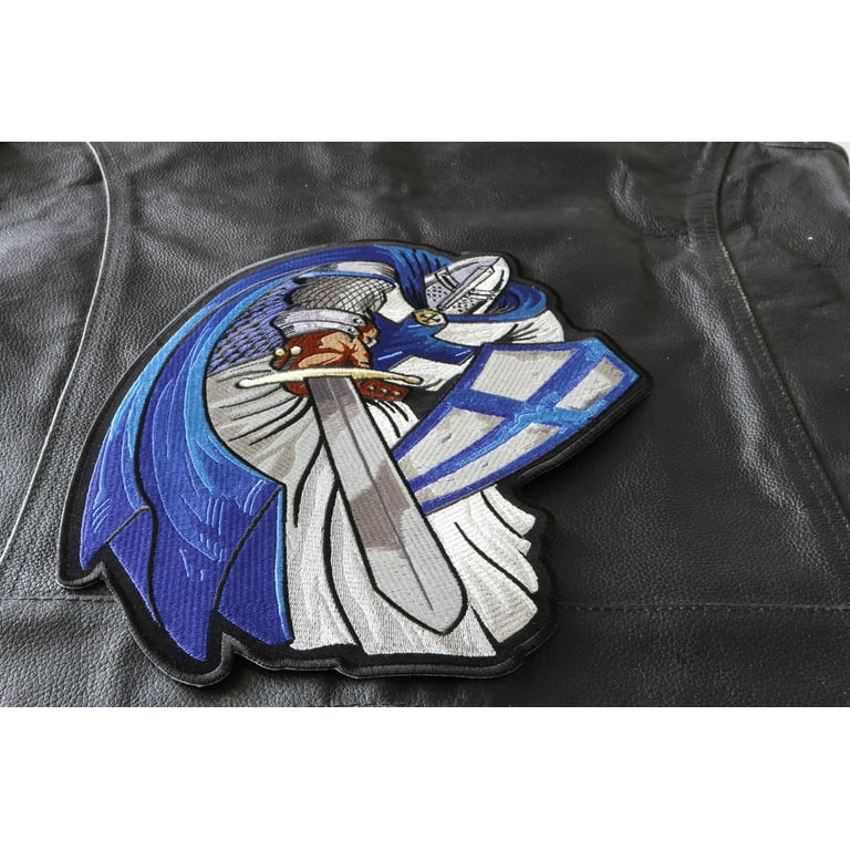Blue Knight Patch, Large Back Patches for Jackets