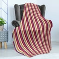 thumbnail image 4 of Colorful Soft Flannel Fleece Blanket, Vertical Lines with Torn Paper Effect Tropical Colors Striped Pattern Summer Time, Cozy Plush for Indoor and Outdoor Use, 70" x 90", Multicolor, by Ambesonne, 4 of 5