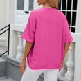 thumbnail image 3 of Women's 2024 Spring/Summer New Solid Color Mid Sleeved Cardigan Knitted Cardigan Coat Air Conditioned Cardigan Cardigan Open Front plus Size Cardigan Ladies Summer Cardigans Long Vest Cardigans for, 3 of 3