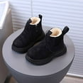 thumbnail image 5 of MEZZALL Kids Winter Girls Boots Soft Sole Fashionable English Style Children Booties Ideal Casual Outdoor Solid Color Activities Stylish Shoes, 5 of 7