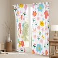 thumbnail image 3 of Manfei Floral Flower Black Out Curtains for Female, Rustic Plant Botanical Curtains Pack of 2 (42x63 Each), Kawaii Cartoon Style Bedroom Curtains, Window Curtains Bedroom Decor, 3 of 6