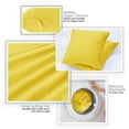thumbnail image 4 of Nestl Velvet Throw Pillow Covers Solid Square Soft Decorative Pillow Cover for Sofa, 22" x 22", Yellow, Pack of 4, 4 of 8