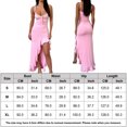 thumbnail image 2 of Vestido Sin Mangas Vestido de cola de pez para mujer Vestido ajustado con cordones Color sólido Vestido de verano sexy para mujer Kuymtek Rosa S para Mujer, 2 of 5