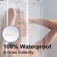 thumbnail image 6 of Shower Curtain Liner, Clear Shower Curtain Liner, Plastic Shower Liner Clear, Premium PEVA Shower Curtain Liner, Waterproof Cute Lightweight Standard Size Bathroom Curtains - Clear, 70.87x78.7", 6 of 9