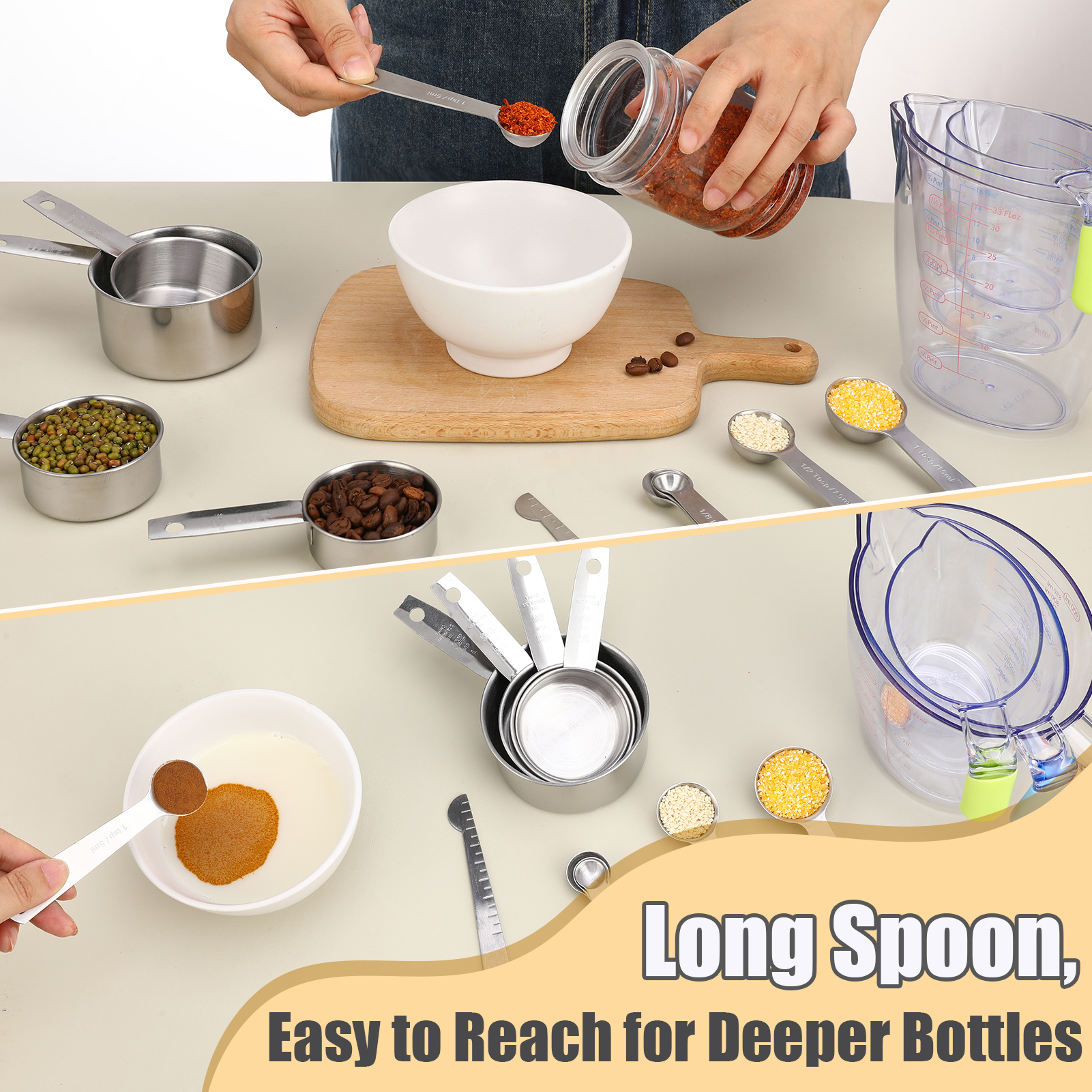 Luiisis 14-Piece Measuring Cups and Spoons Set photo 4