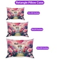 thumbnail image 3 of Hello Valentine’s Day Manx Flower Crown Romantic Pink Floral Pillowcase Double Sided Cat Lover Kitten Owner Gifts Pillow Case Covers - 00031, 3 of 3