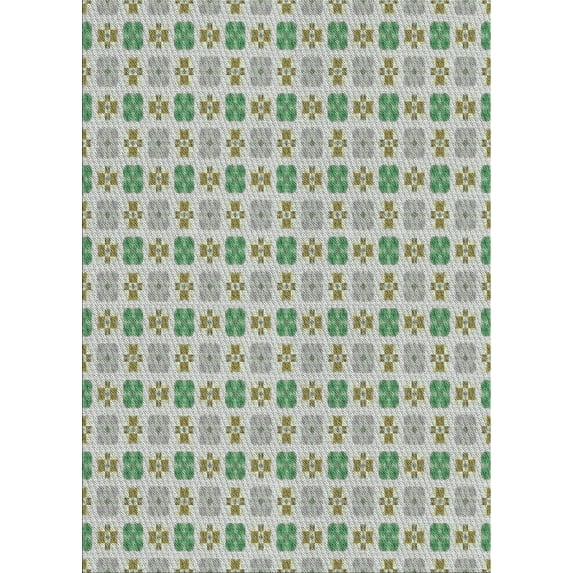Ahgly Company Indoor Rectangle Patterned Gray PAT3207X Area Rugs, 7' x 10'