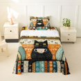 thumbnail image 2 of Manfei Tribal Kitten Twin Sheets, Bohemian Damask Flower Bedding, Orange Cream, 3pcs, 1 Flat Sheet, 1 Fitted Sheet and 1 Pillowcase, 2 of 6