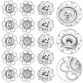 thumbnail image 3 of HLONK 20pcs Sew On Snap Clothes Buttons Sturdy Alloy Fastener Button Flower Shape Clothes Press Button, 3 of 7
