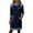 Navy, variant on Women's Fashion Denim Color Block Hoodie with Color Block Hat Dress for Winter Street Style and Casual Fun,Yellow,M