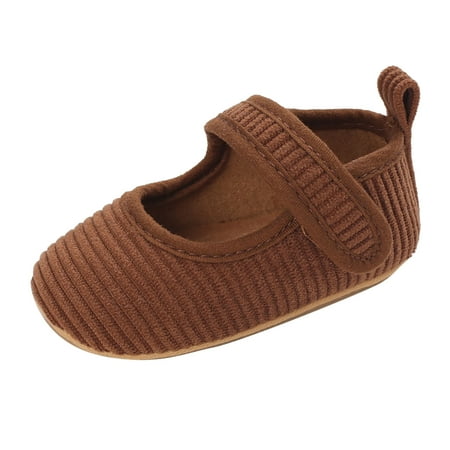 

kpoplk Baby Sock Shoes Spring And Autumn Children Baby Toddler Shoes Girls Floor Casual Shoes Non Slip Toddler Warm Shoes(Brown)