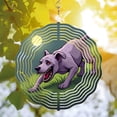 thumbnail image 3 of Purple Dog Metal Hanging Wind Spinner - Menacing Design with Concentric Waves & Moonlit Glow for Yard & Garden Decor, 3 of 6