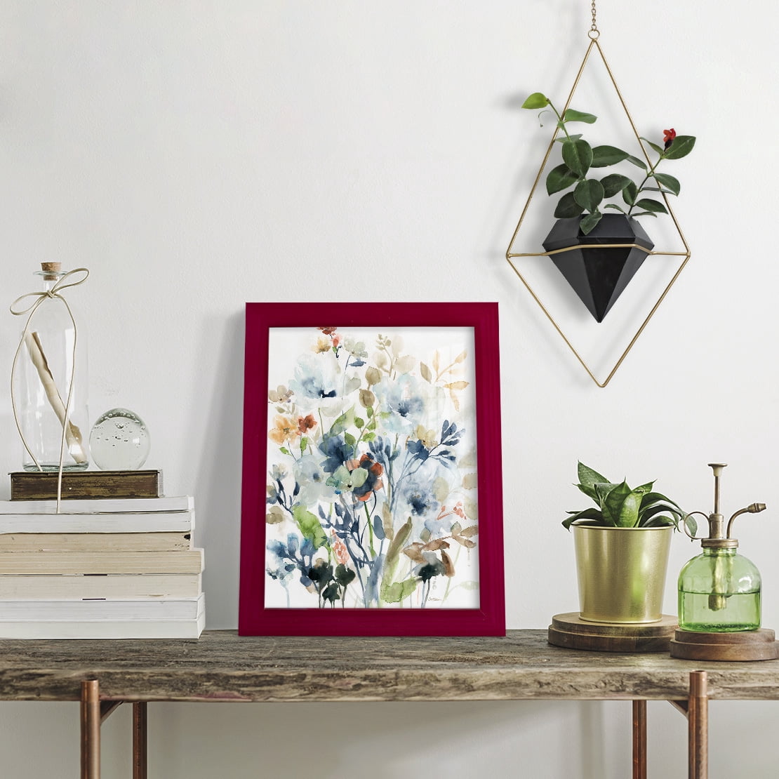 Holland Spring Mix -Framed Print w/glass-Cherry Red