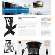 Mount-It! Motorized Ceiling TV Wall Mount | Fits 32-55 TVs | Remote Included