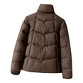 thumbnail image 3 of Sexlip Down Jacket for Women Lightweight Fall Puffer Hooded Jacket Casual Slim Fit Warm Duck Down Coat Travel Outdoor Brown XL, 3 of 6