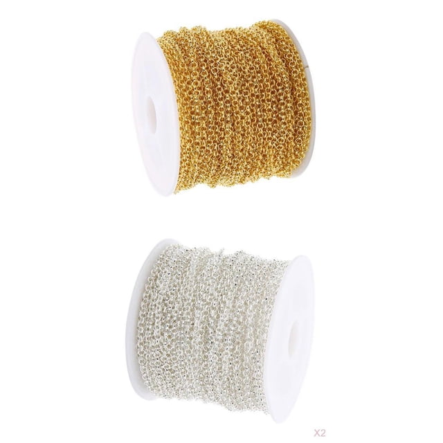 Cadena de acero inoxidable Zulema Cadena de joyería de joyería de hierro 3 piezas de 10 yardas